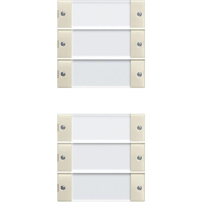 Gira, Zubehör Schalterprogramm, Wippenset 6f (3+3) BSF System 55 213601