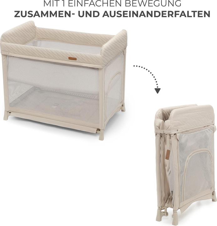Actual product image KinderKraft travel cot MOON DREAM beige