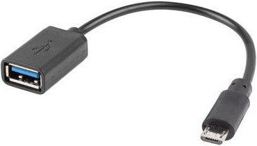 Produktbild Lanberg adapter micro USB M USB-A F 2.0 (0.15 m, USB 2.0)