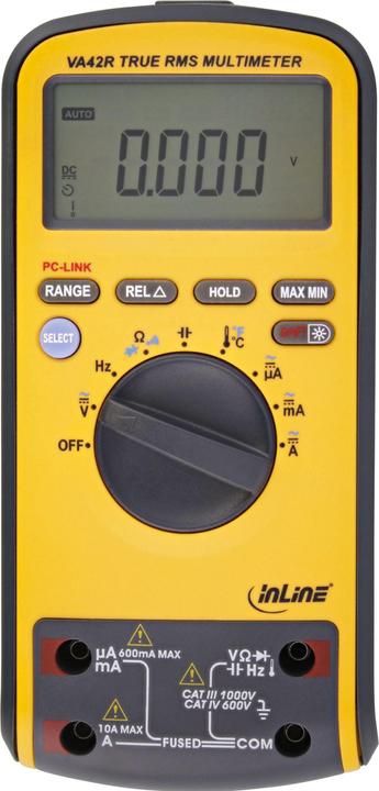Actual product image InLine Multimeter Dual-Display (CAT IV 600V, CAT III 1000V)