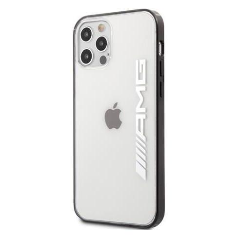 Mercedes-Benz IPhone 12/12 Pro 6.1' Mettalic Black Edges Case (Apple IPhone 12, Apple IPhone 12 Pro), Smartphone Hülle, Schwarz, Transparent