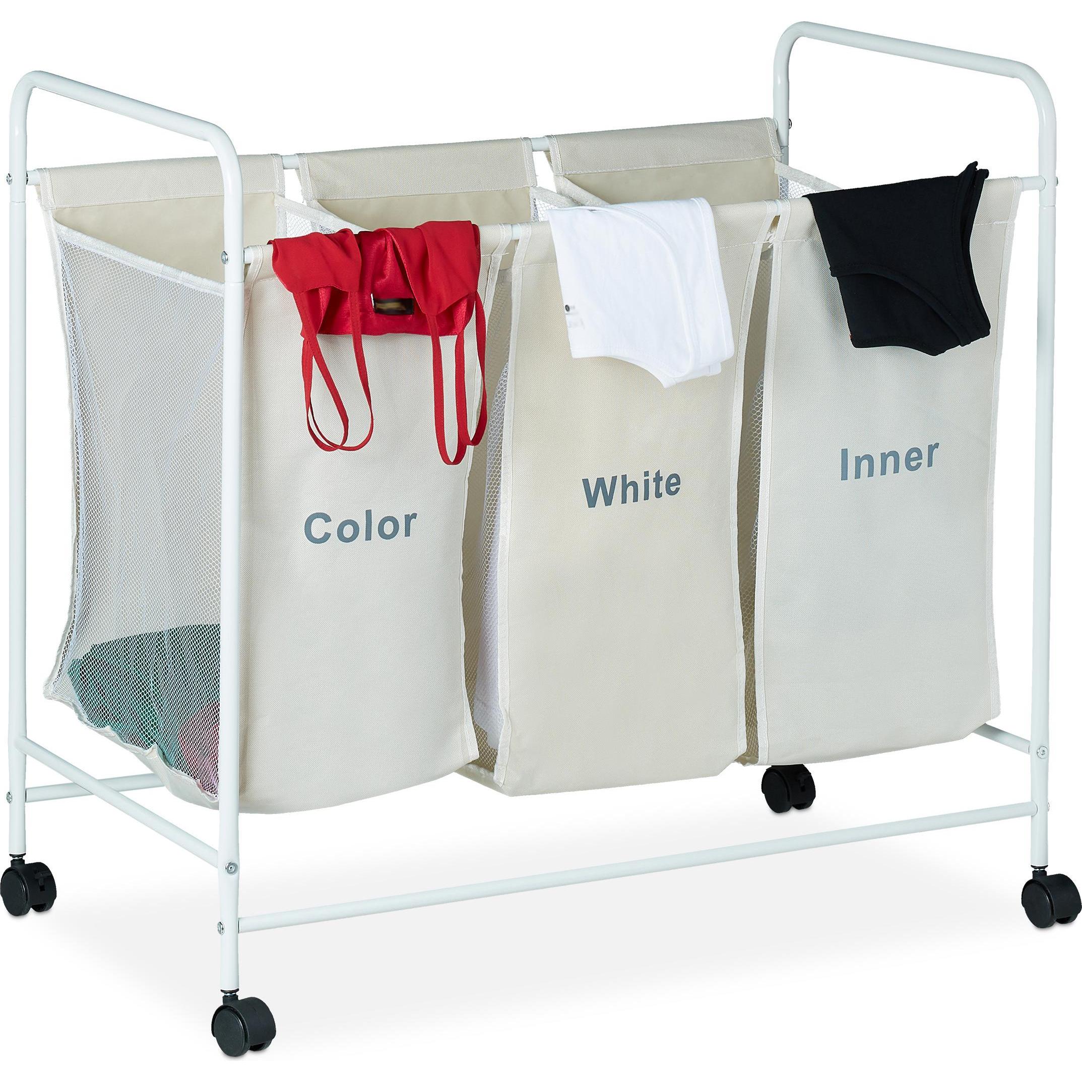 Relaxdays, Wäschekorb, Wäschesortierer (100 l)