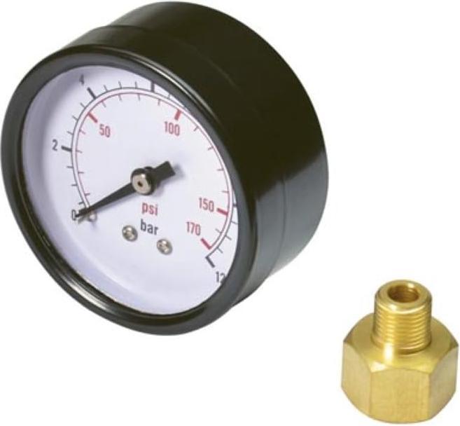 Actual product image Stanley Pressure gauge 50mm, 1/4M+1/8M 10bar