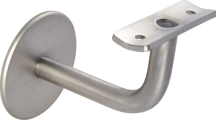 Actual product image Schösswender Handrail support with bracket, ros. ø 60 mm, wall distance 74 mm, satin stainless steel (Stainless steel matt)