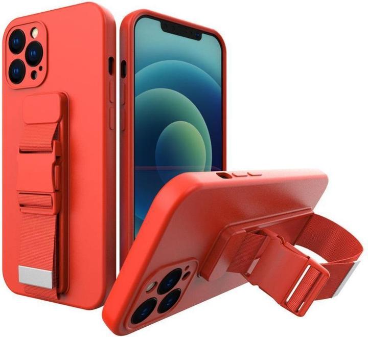 Actual product image Hurtel Rope Case Silicone Lanyard Cover Purse Lanyard Strap For Samsung Galaxy A33 5G Red (Samsung Galaxy A33 5G)