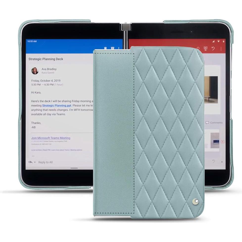 Thumbnail - Noreve Lederschutzhülle (Microsoft Surface Duo), Smartphone Hülle, Blau