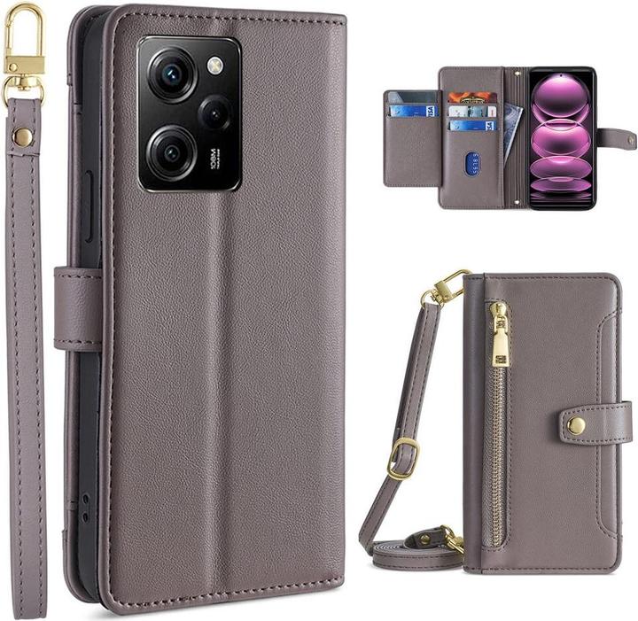 Étui Portefeuille Noir Pour Xiaomi Redmi Note 12 5G / Poco X5 – 4kom – Protection Et Cartes