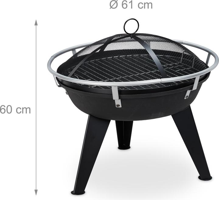 Actual product image Relaxdays Fire bowl (61 cm)