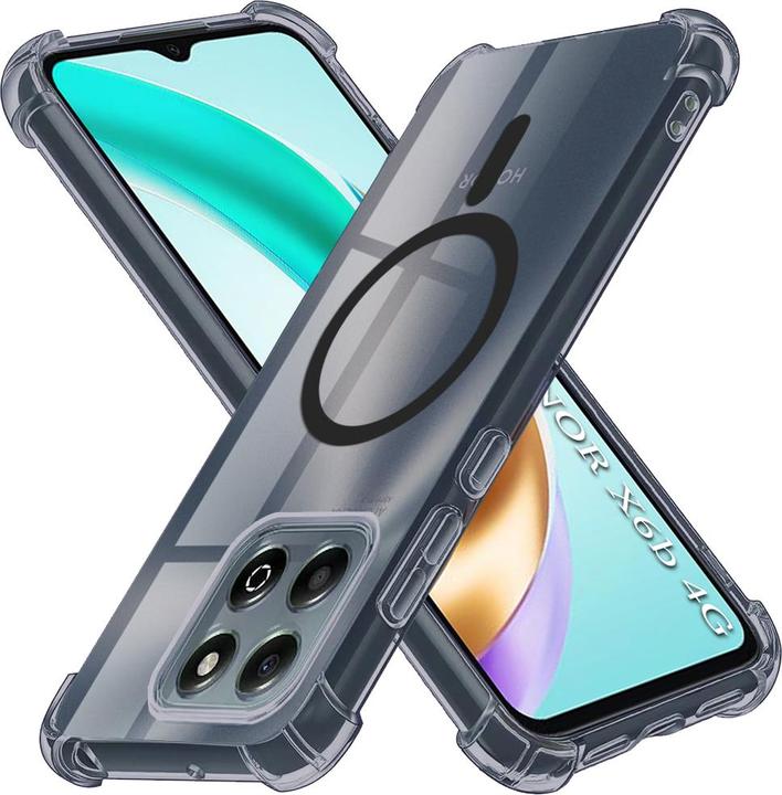 Image du produit Techsuit - Shockproof Clear Silicone MagSafe - Honor X6b - Smoke Black (Honor X6)