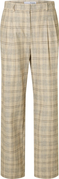 Image du produit Selected Femme Leinenmix Karo Hose mit weitem Bein (40)