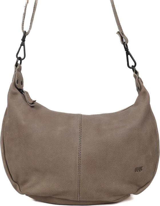 Bear Design Medium Crossbodytas / Schoudertas Dames - Leer - Betty - Taupe