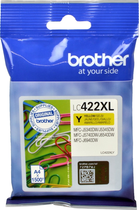 Brother LC422XLY HY Ink Cartridge For BH19M/B Compatible with MFC-J5340DW MFC-J5740DW MFC-J6540DW MF (Y)