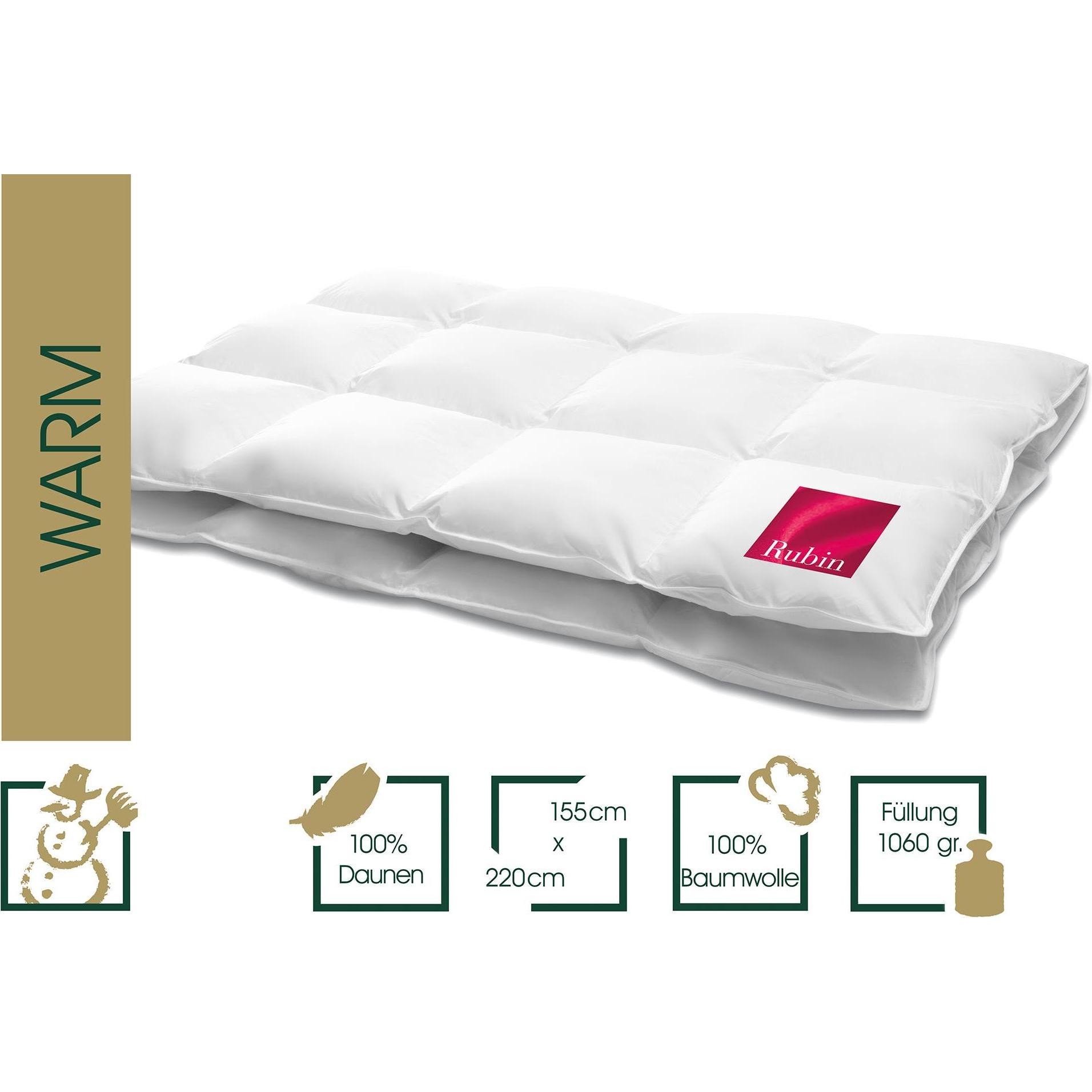 Thumbnail - Hanskruchen, Duvet, Rubin (1.06 g, 155 x 220 cm)