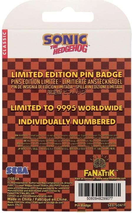 Immagine prodotto Fanattik Sonic The Hedgehog Pin Moving
