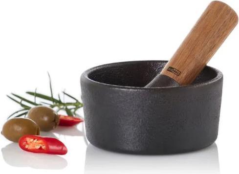 Image du produit AdHoc Mortier Camo.12, fonte/bois d'acacia, D 12 cm, H