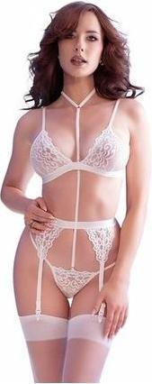 Image du produit Chilirose - CR 4865 BH- UND STRÃoeMPFE-SET MIT STRUMPFGÃoeRTEL WEISS S (S, M, L, XL)