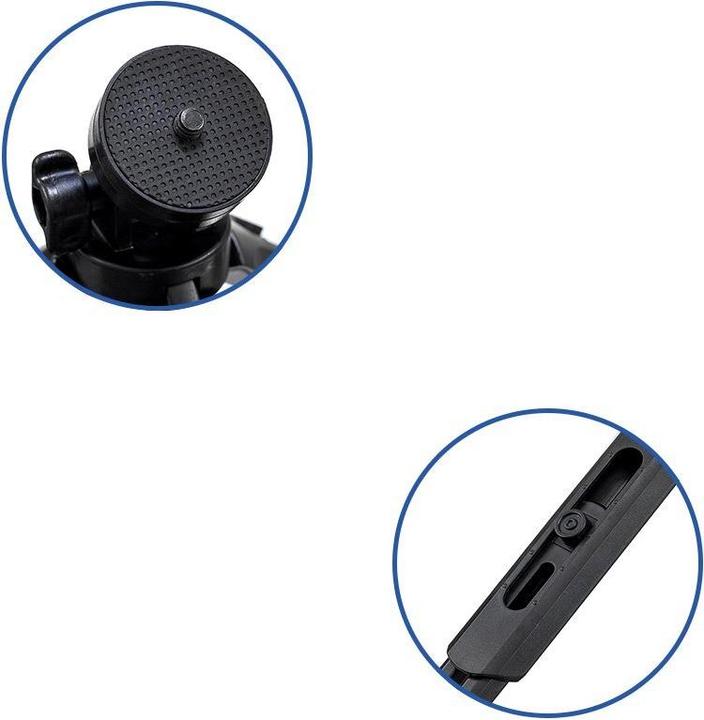 Actual product image Hurtel Mini Tripod with phone holder mount selfie stick camera GoPro holder black