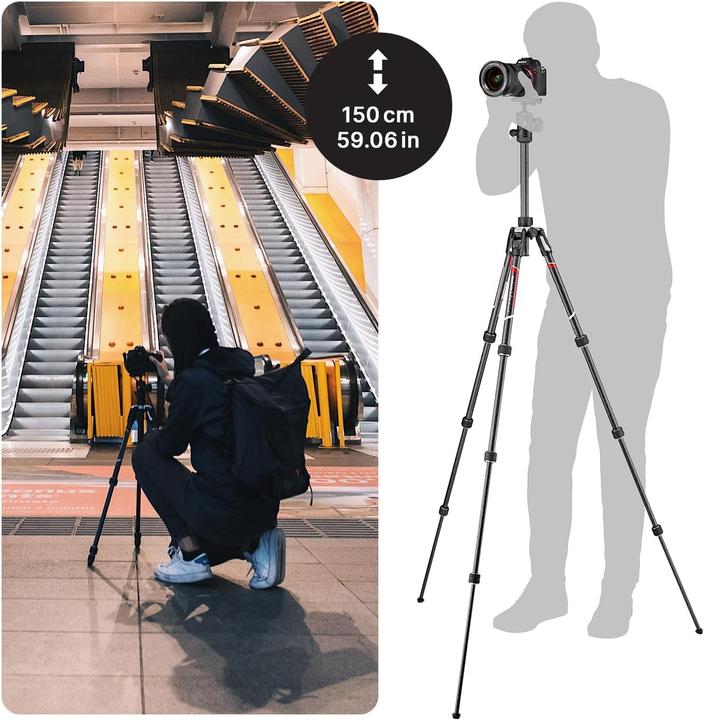 Produktbild Manfrotto Befree Advanced Carbon Fiber Travel Tripod with 494 Ball Head, Black (Carbon)