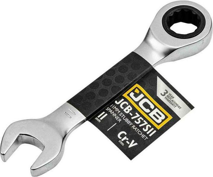 Actual product image JCB Short ratchet ring spanner 11 mm