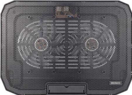 Immagine prodotto Deltaco Raffreddatore per laptop 15,6", 2x120 mm, luce LED, nero