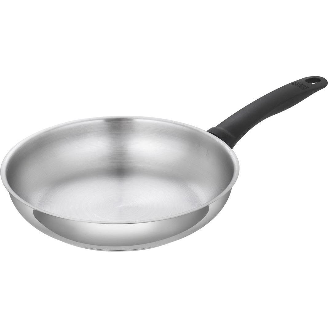 Kuhn Rikon Silber/Schwarz Classic Bratpfanne, Pfanne + Kochtopf,