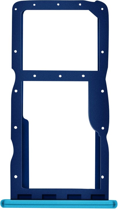 Image du produit Clappio Support de carte nano sim, support micro SD Pièce de rechange pour Huawei P30 Lite Bleu (Support de carte SIM, Huawei P30 Lite)