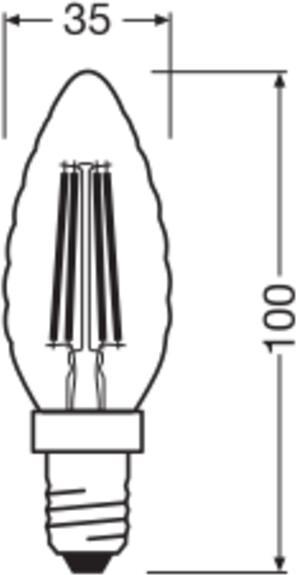Actual product image Osram LED bulb Retrofit CLASSIC BW 40 4 W/2700 K E14 (E14, 470 lm, 1x)