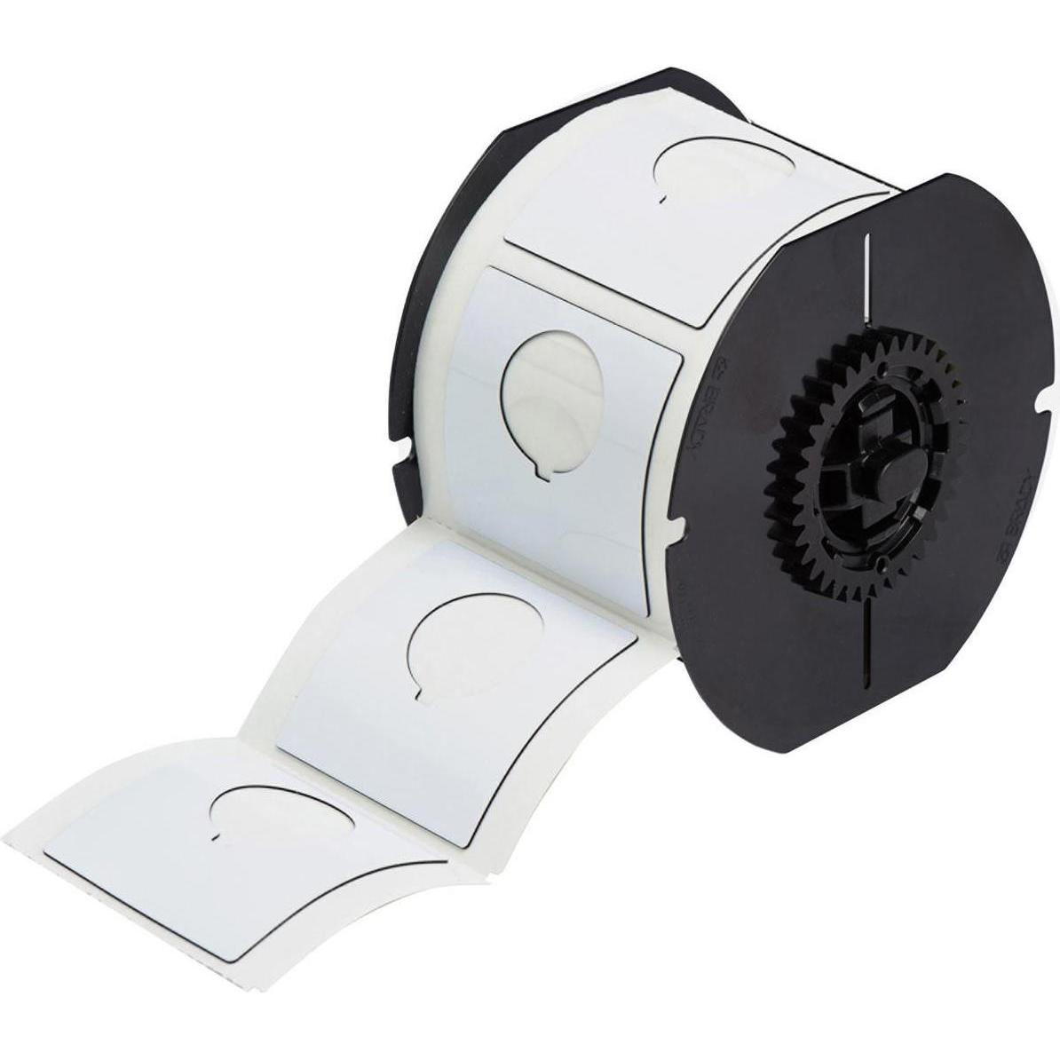 Brady, Etiketten, B30EP-170-593-WT, EPREP (neu), Polyester, Weiss, glänzend, 60.96 x 60.96 mm, mit Loch (30.48
