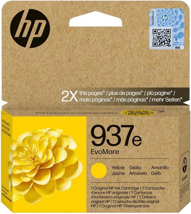 Image du produit HP Hewlett-Packard 937e EvoMore Cartouche d'encre jaune originale, 937e (Y)