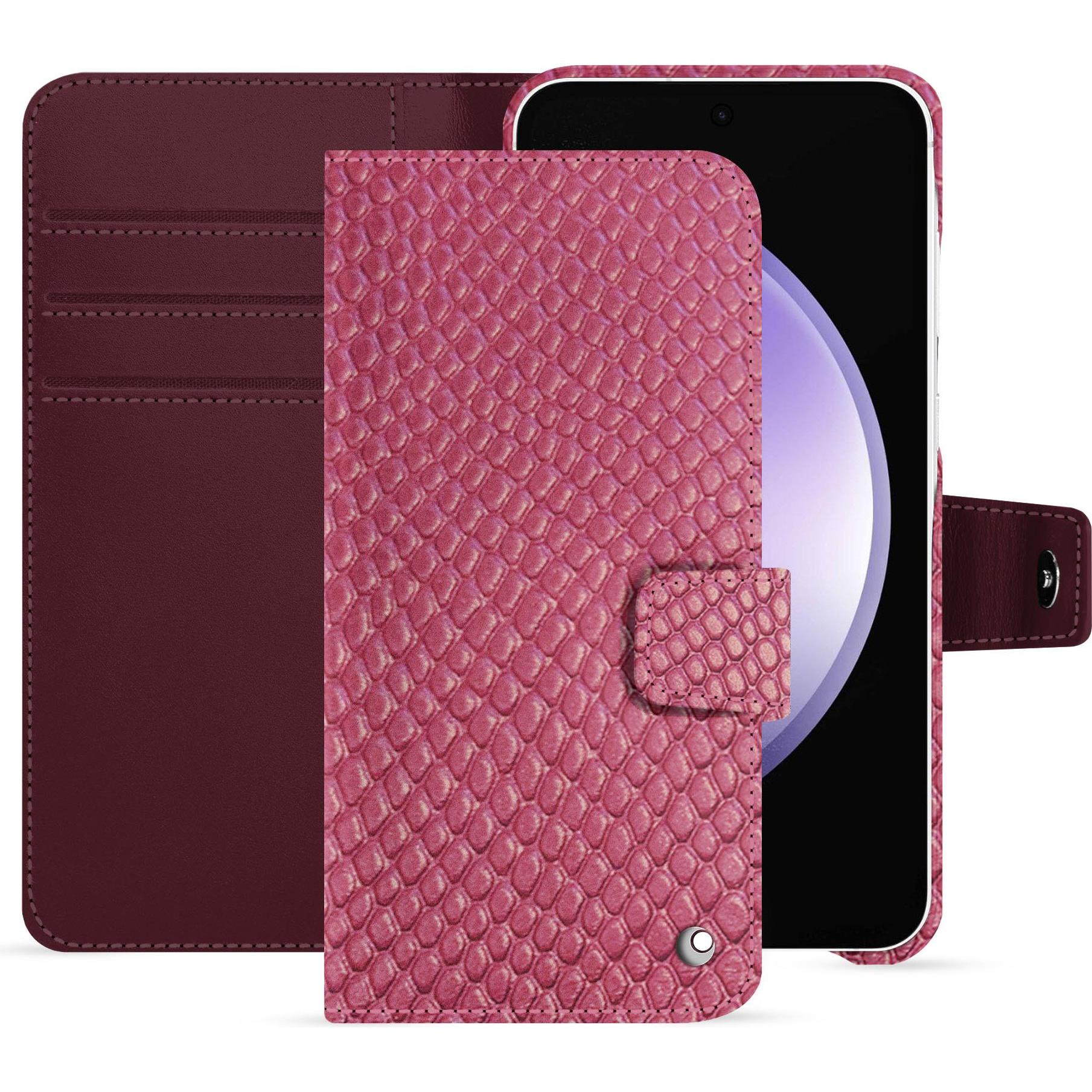 Noreve Lederschutzhülle Samsung Galaxy S23 FE (Samsung Galaxy S23 FE), Smartphone Hülle, Rosa