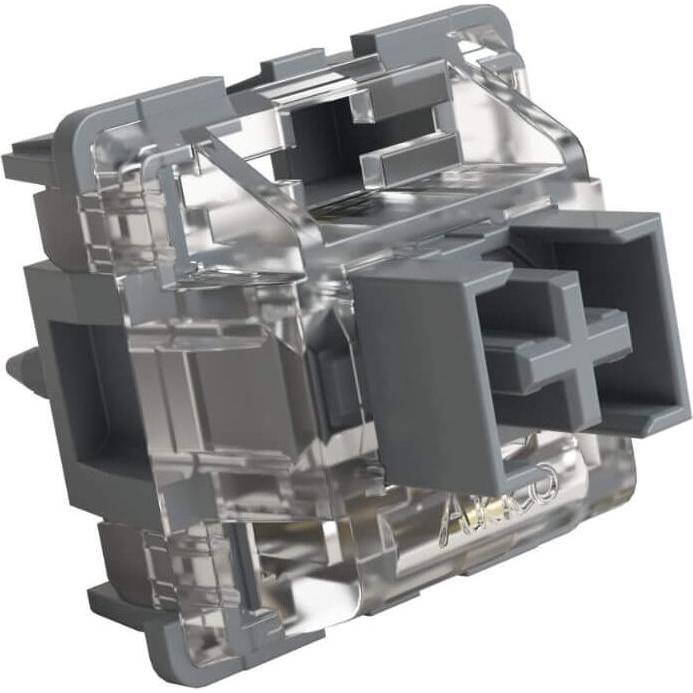 Thumbnail - Akko V3 Pro Silver Switches, mechanisch, 5-Pin, linear, MX-Stem, 40g - 45 Stück, Maus + Tastatur Zubehör, Silber