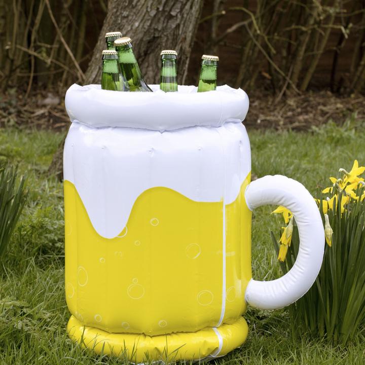 Actual product image Konjac Sponge Mad Monkey Beverage Cooler Inflatable Beer Bucket 10L white