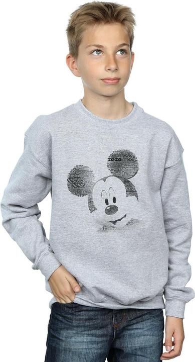 Actual product image Disney Boys Mickey Mouse Text Face Sweatshirt (140, 146)