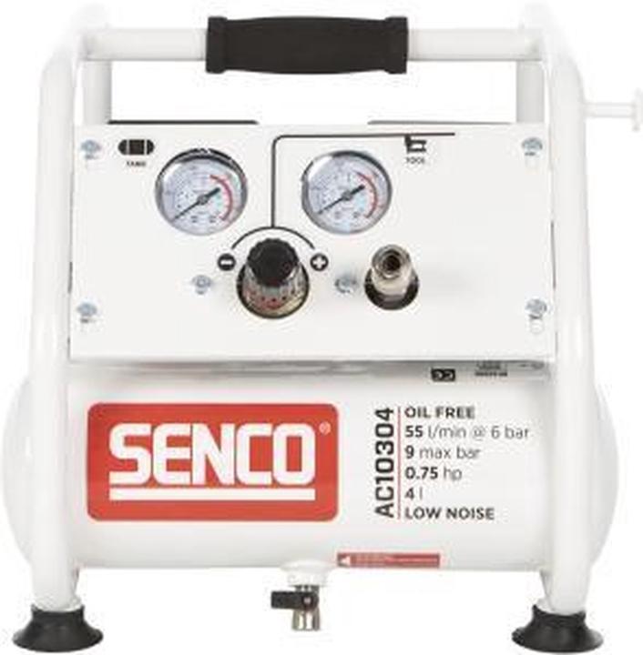 Senco AC10304 OLIEVRIJE STILLE COMPRESSOR - AFN0029 (9 Bar, 4 l)