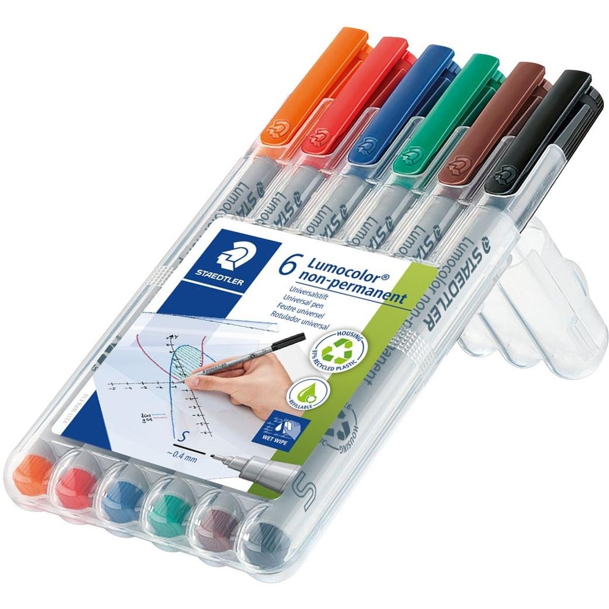 Thumbnail - Staedtler, Marker, Lumocolor (Mehrfarbig, 0.40 mm, 6 x)