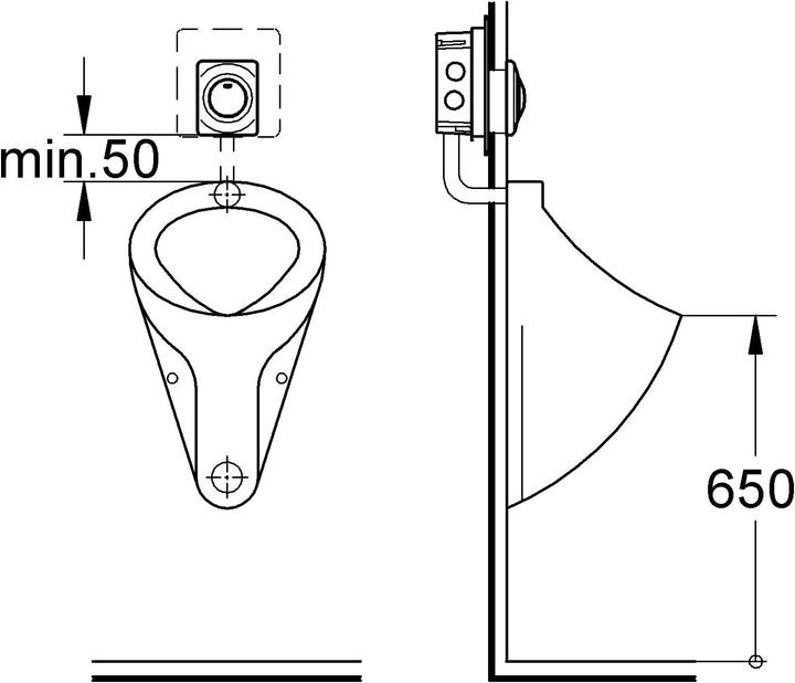 Actual product image Grohe Surf actuator plate, for urinal, alpine white