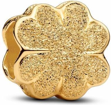 Produktbild Pandora Strukturierter Kleeblatt-Mini-Charm (Edelstahl, Vergoldet)