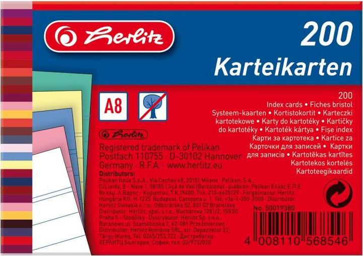 Immagine prodotto Herlitz Schede (A8, 175 g/m², 200 x)