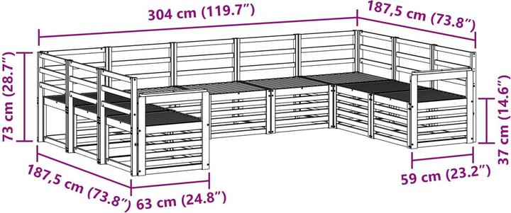 Produktbild vidaXL Outdoor-Sofa