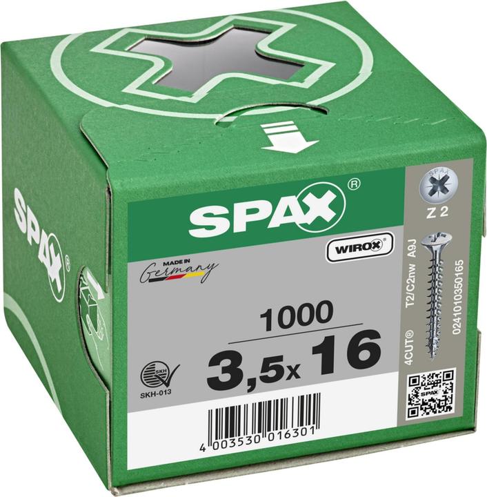 Actual product image Spax Linsenmultikopf Bremsrippen Z2 Vollgewinde Wirox (1000 Screws per piece)