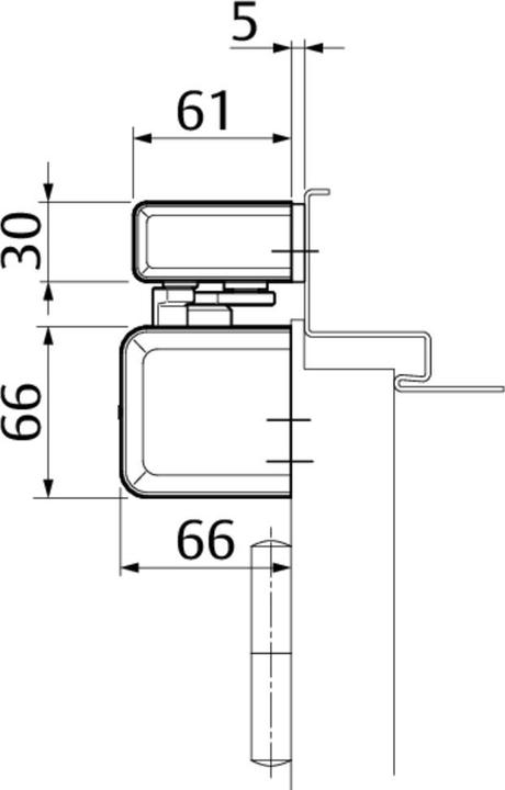 Produktbild Assa Abloy Adapterplatte silber EV 1 passend für CloseMotion 5 mm