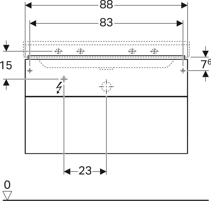 Actual product image Geberit 500.509.43.1 (88 x 46 x 53 cm)