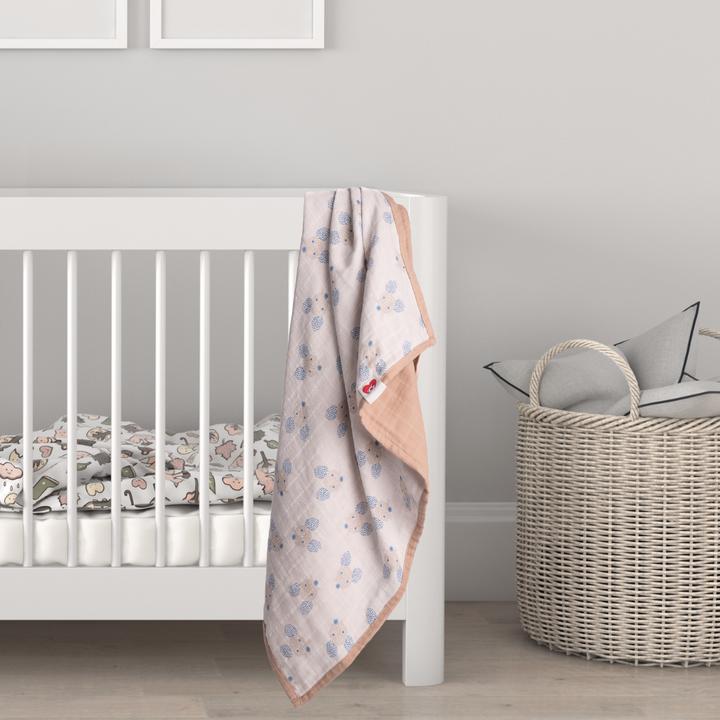 Actual product image Beberotti 4 Layered Double sided Organic Muslin Blanket (90 x 75 cm)