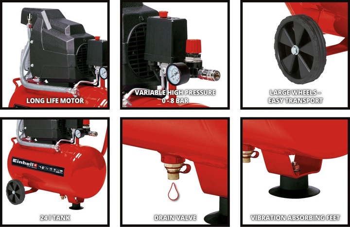Produktbild Einhell TC-AC 190 Kompressor (8 Bar, 24 l)