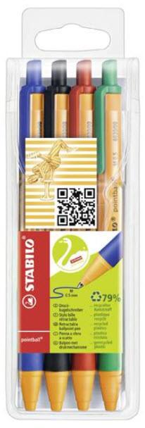 Produktbild STABILO pointball (Grün, Blau, Schwarz, Rot, 4 x)
