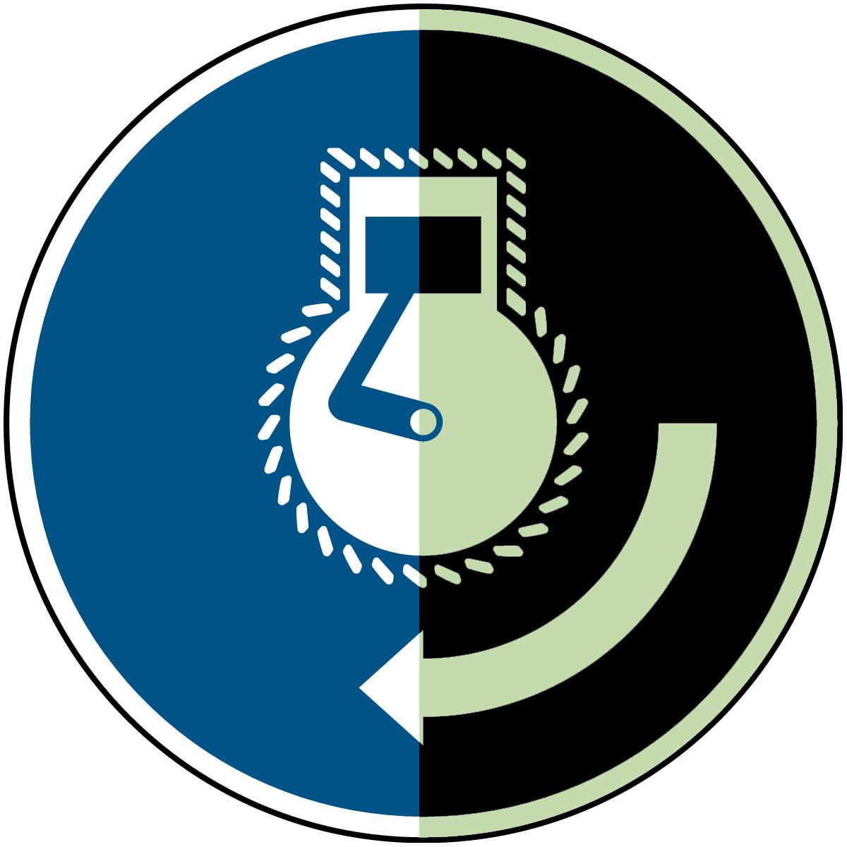 Brady, Segnaletica di sicurezza, Segnale di sicurezza ISO - Avvia il motore quando si ferma il motore