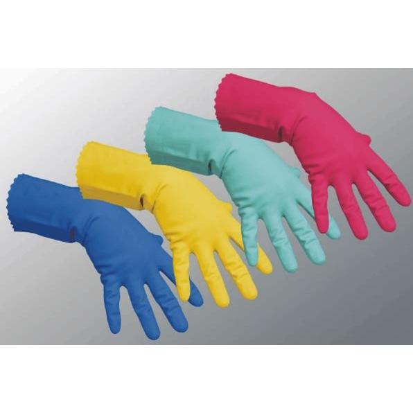 Vileda, Schutzhandschuhe, Handschuhe Multipurpose Der Feine Naturlatex grün Grösse S (S)