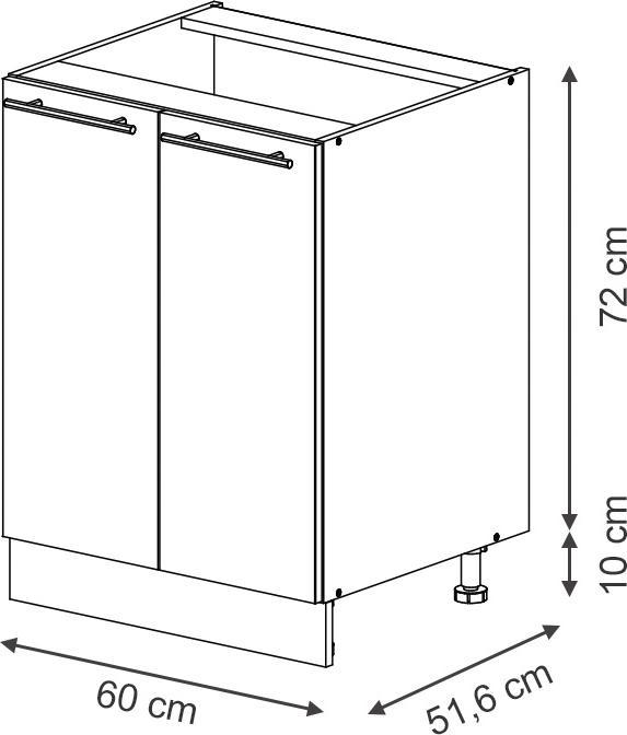 Produktbild Vicco Küchenunterschrank Fame-Line (60 x 82 x 60 cm)