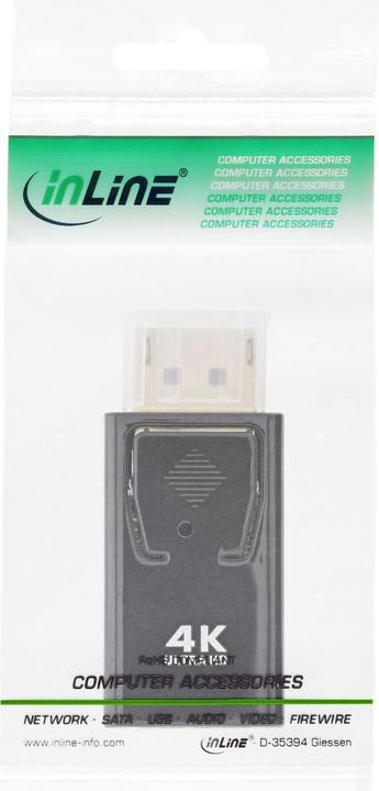 Produktbild InLine Konverter DisplayPort Stecker auf HDMI Buchse (HDMI, 6 cm)