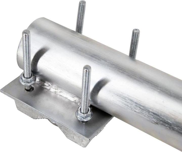 Immagine prodotto Palo in acciaio 50cm con 2 morsetti a denti per ringhiera (Specchi + antenne Montaggio)